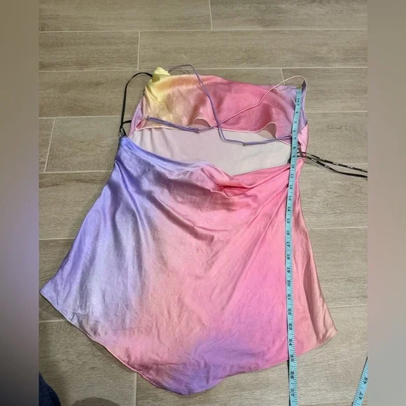 SER.O.YA ($398) Pracilla Dress in Sunset Tie Dye - Silk cowl neck - SIZE S - Picture 13 of 13